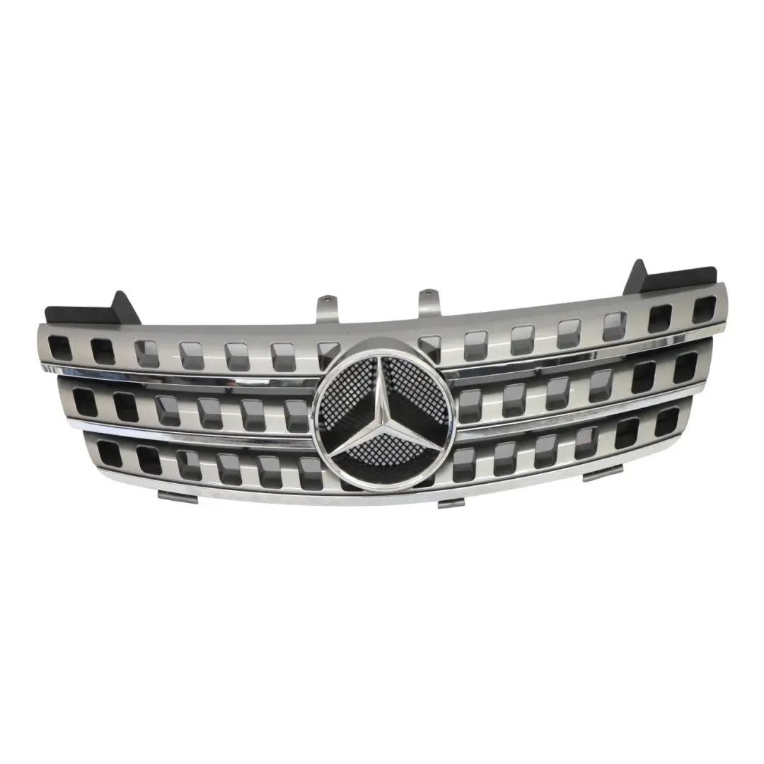 Frontgrill Frontstoßstange Matt Aluminium Silber für Mercedes ML W164 mit Teilenummer A1648801985 Mercedes ML W164 Frontgrill Frontstoßstange Matt Aluminium Silber - SKU A1648801985 - Teilenummer A1648801985
