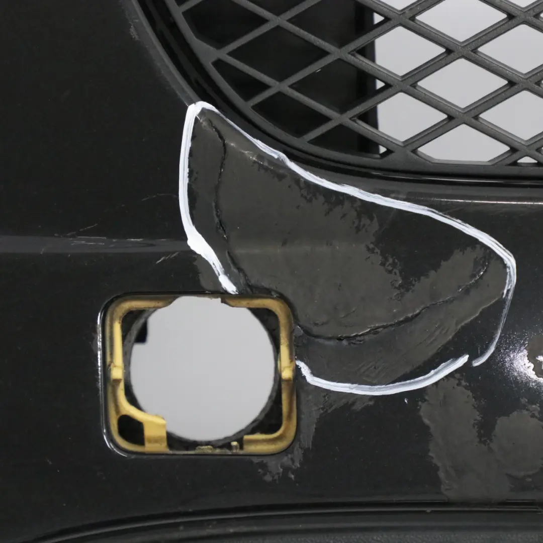 Front Bumper Trim Panel Obsidian Black Metallic - 197 to Mercedes ML W164 with Part number A1648851025 Mercedes ML W164 Front Bumper Trim Panel Obsidian Black Metallic - 197 - SKU A1648851025-OB - Part number A1648851025