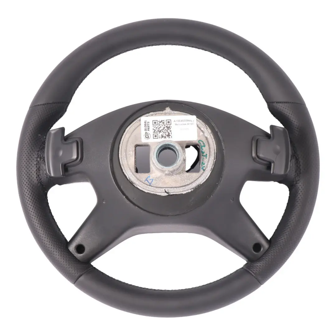 Lenkrad NEU Schwarz Leder Schalt Wippen für Mercedes ML W166 mit Teilenummer A1664600803 Mercedes ML W166 Lenkrad NEU Schwarz Leder Schalt Wippen - SKU A1664600803-1 - Teilenummer A1664600803