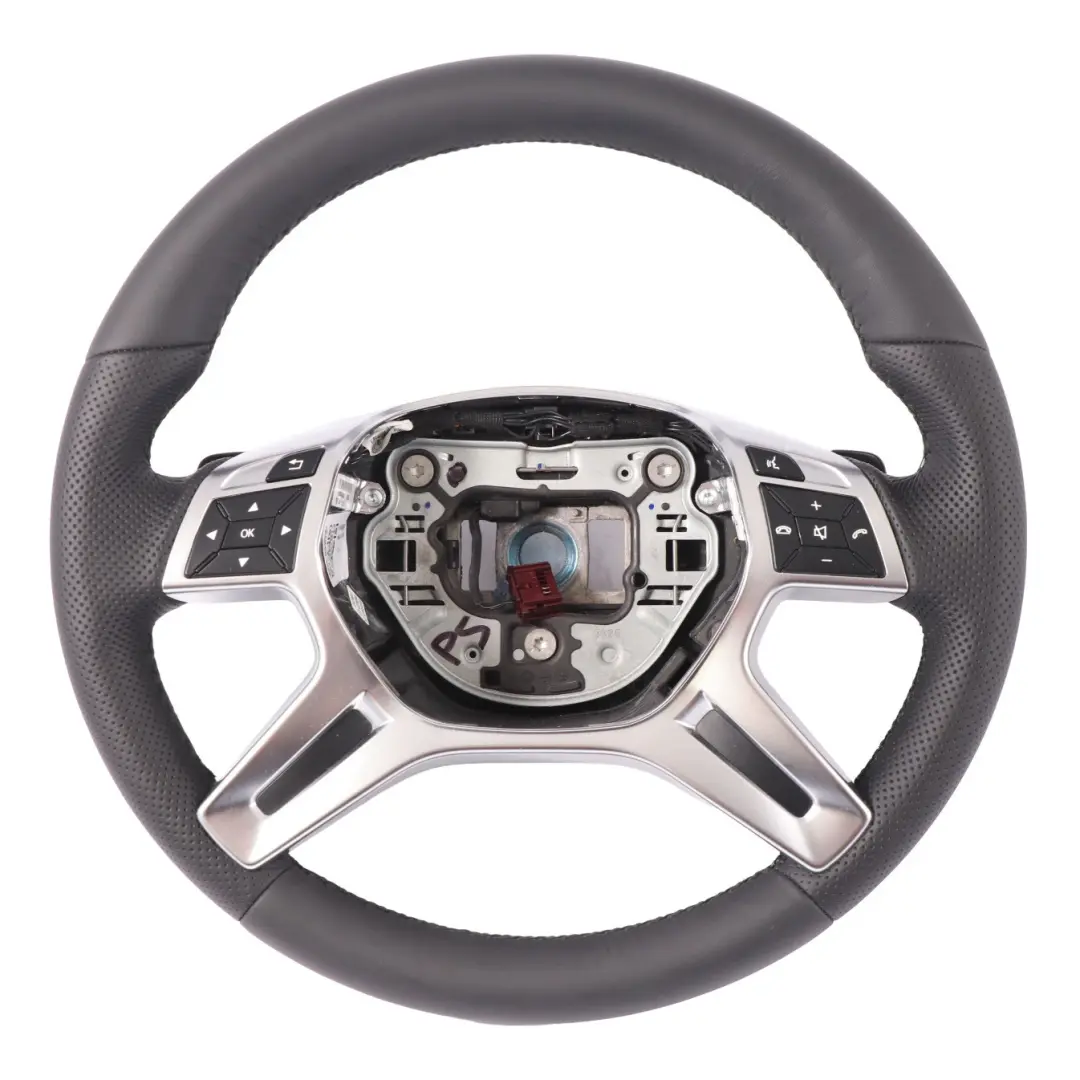 Mercedes W166 Kierownica NOWA Czarna Skóra Multifunkcja Łopatki - SKU A1664609603-1 - Numer Części A1664609603