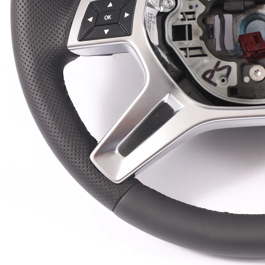 Mercedes ML W166 Volante NUOVO in Pelle Nera Cambio al Volante - SKU A1664609603-1 - Numero di parte A1664609603