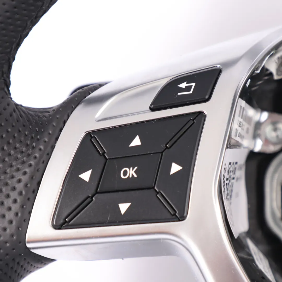 Mercedes ML W166 Volante NUOVO in Pelle Nera Cambio al Volante - SKU A1664609603-1 - Numero di parte A1664609603