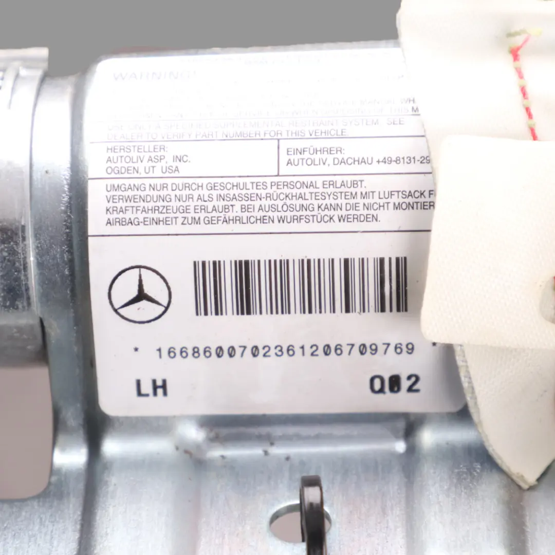 Mercedes W166 Modulo aria testa tetto laterale tendina sinistra - SKU A1668600702 - Numero di parte A1668600702