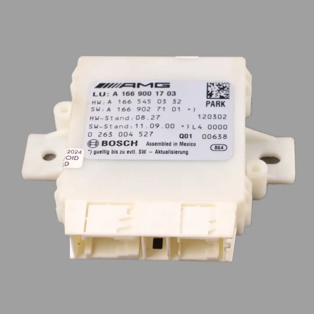 Parking Module PDC Distance Control Unit Sensor to Mercedes W166 with Part number A1669001703 Mercedes W166 Parking Module PDC Distance Control Unit Sensor - SKU A1669001703 - Part number A1669001703