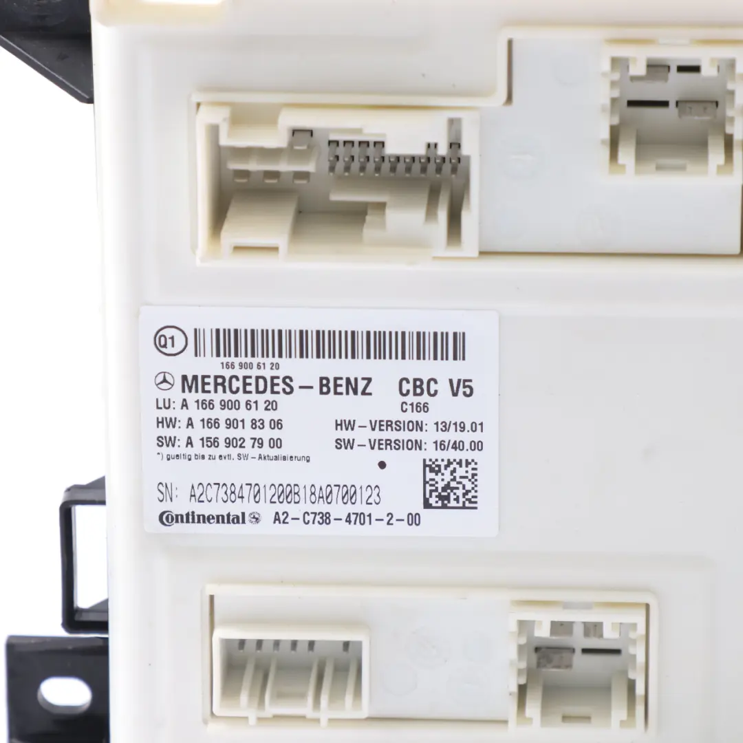 SAM Módulo Unidad de Control ECU para Mercedes ML W166 GLE C292 con número de pieza A1669006120 Mercedes ML W166 GLE C292 SAM Módulo Unidad de Control ECU - SKU A1669006120 - Número de pieza A1669006120