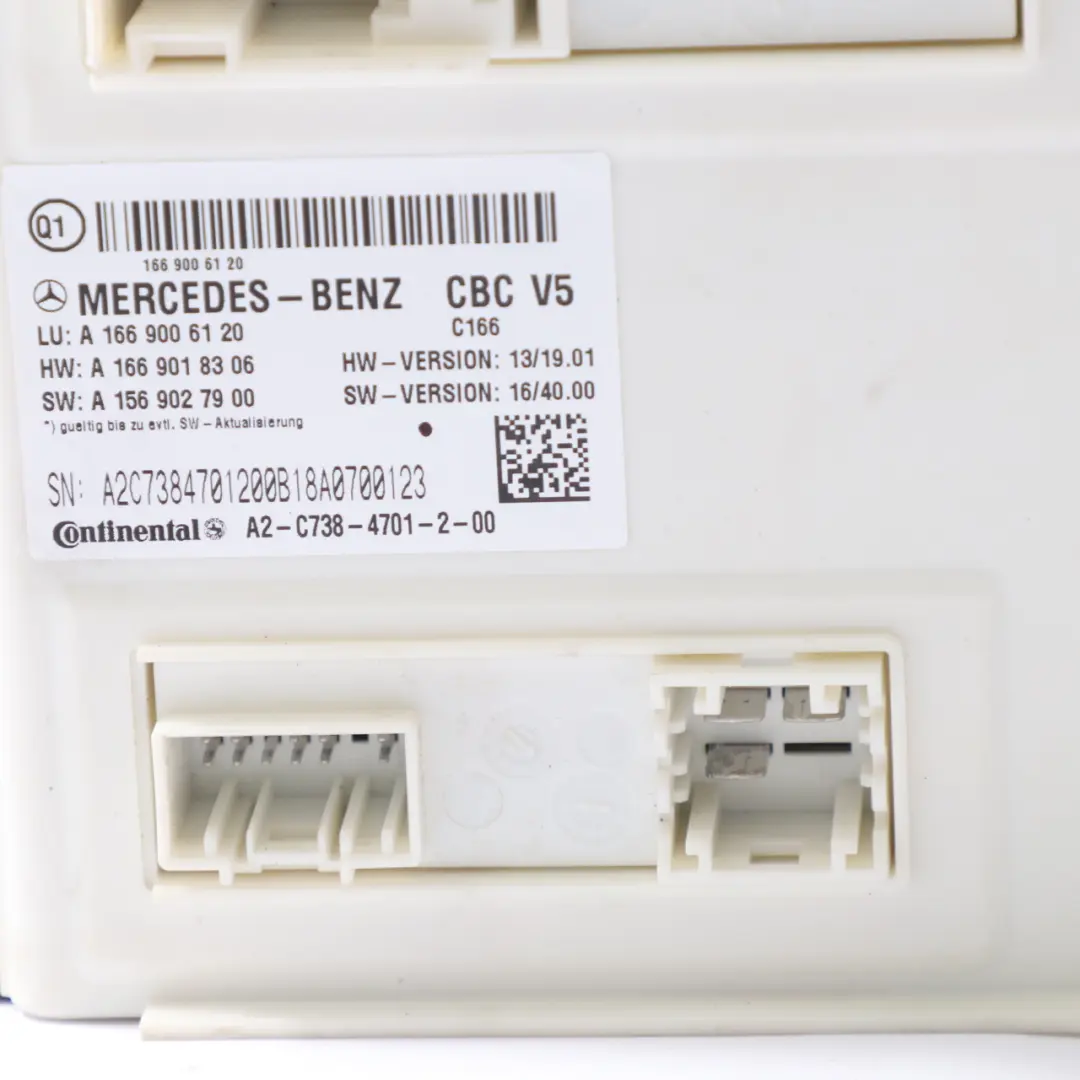 Mercedes ML W166 GLE C292 SAM Module Control Unit ECU - SKU A1669006120 - Numéro de pièce A1669006120
