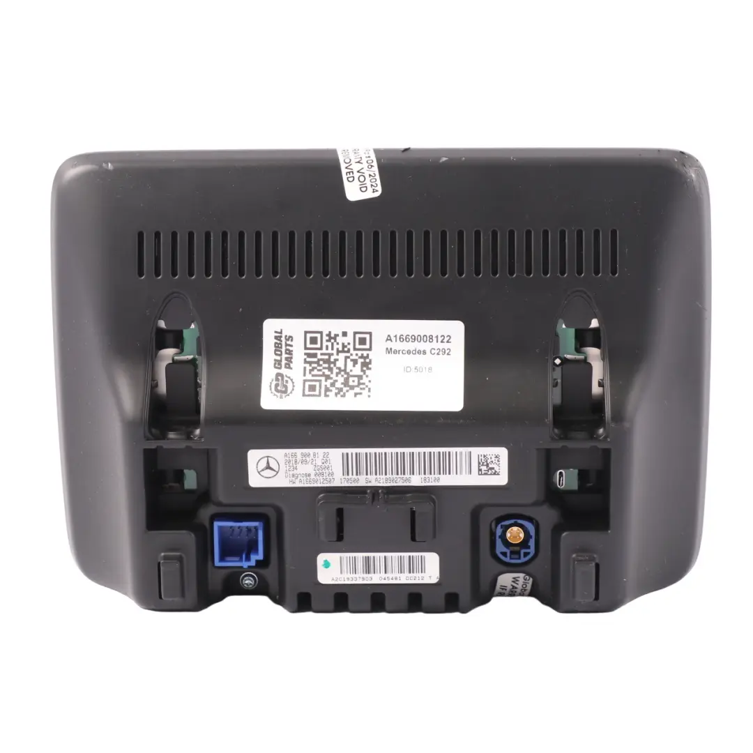 Radio Display Mercedes C117 W176 C292 Multifunction Screen  - SKU A1669008122 - Part number A1669008122