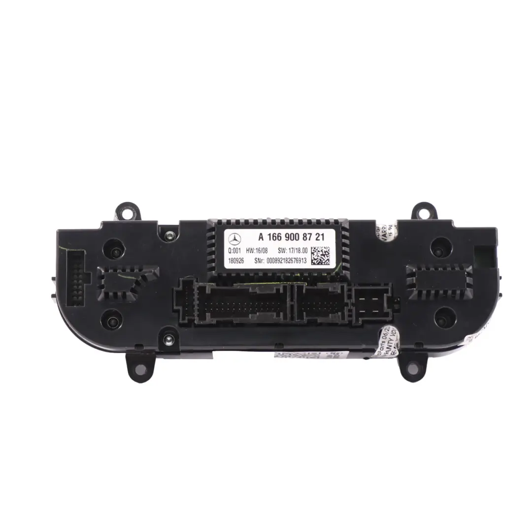 A/C Switch Mercedes W166 C292 Air Conditioning Blower Control Panel to with Part number A1669008721 A/C Switch Mercedes W166 C292 Air Conditioning Blower Control Panel - SKU A1669008721 - Part number A1669008721