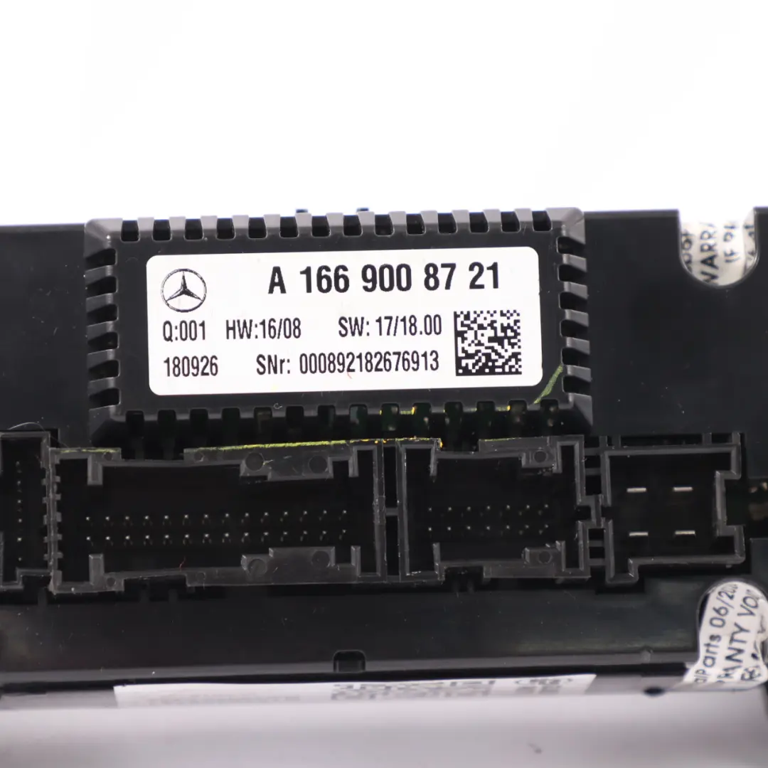  Interruptor A/C Mercedes W166 C292 Panel Control Aire Acondicionado - SKU A1669008721 - Número de pieza A1669008721