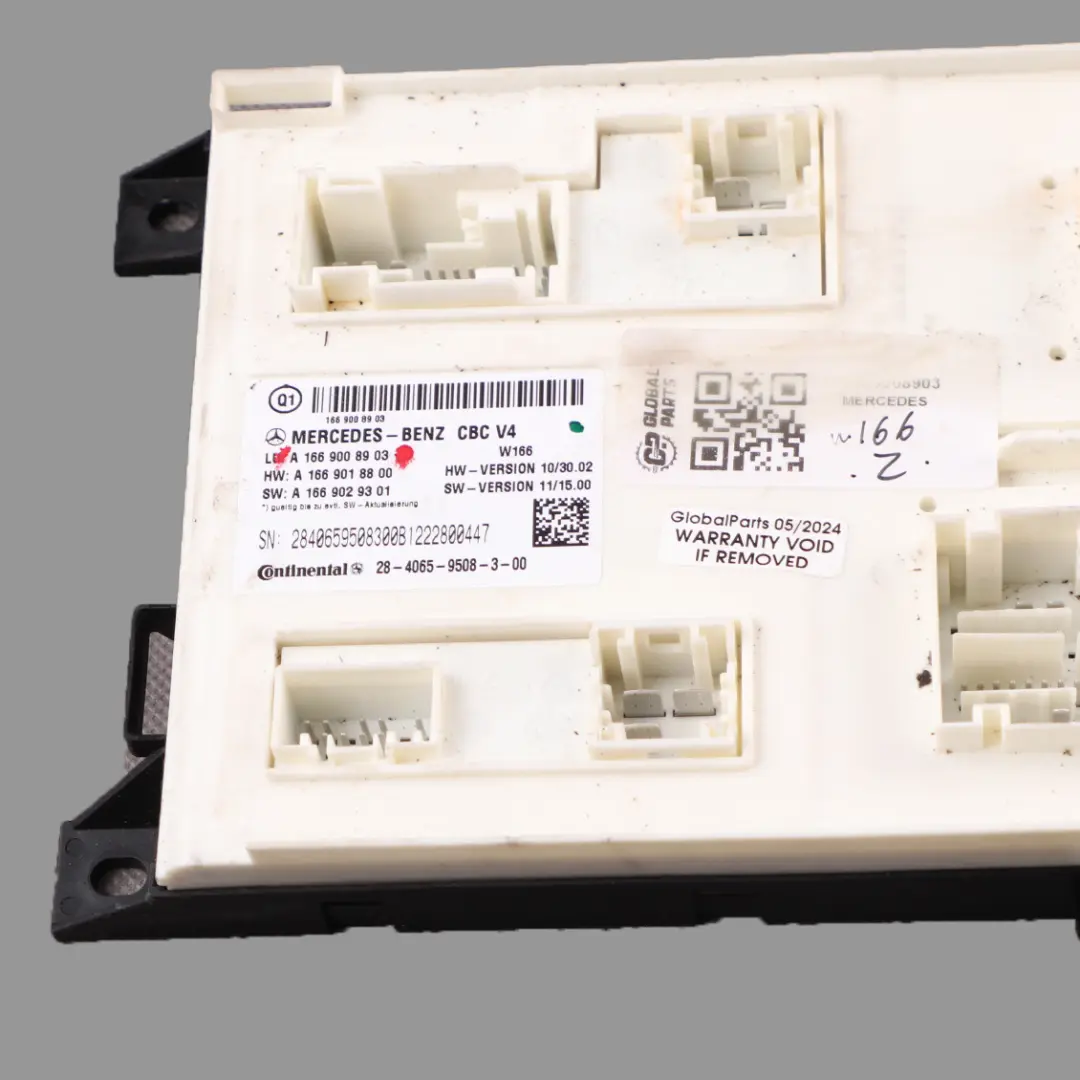 Fuse Box Front SAM Control Module Relay Box to Mercedes W166 with Part number A1669008903 Mercedes W166 Fuse Box Front SAM Control Module Relay Box - SKU A1669008903 - Part number A1669008903