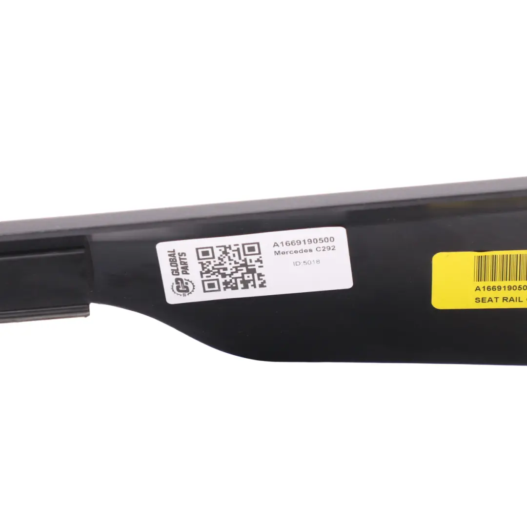 Mercedes C292 Front Seat Rail Cover Inner Trim Left N/S Panel Black - SKU A1669190500 - Part number A1669190500