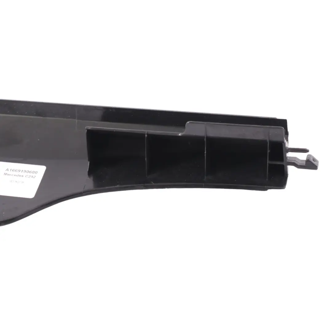 Mercedes C292 Front Seat Rail Cover Inner Trim Right O/S Panel Black - SKU A1669190600 - Part number A1669190600