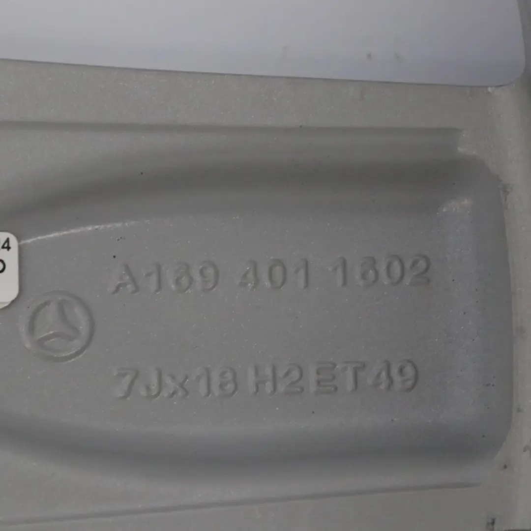 Alloy Wheel Rim 18" ET:49 7J to Mercedes W245 AMG Silver with Part number A1694011602 Mercedes W245 AMG Silver Alloy Wheel Rim 18" ET:49 7J - SKU A1694011602-1 - Part number A1694011602