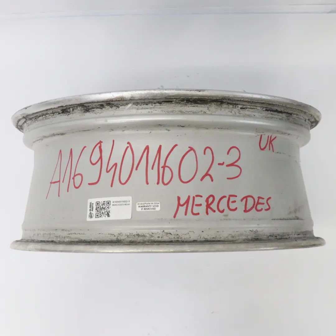 Alloy Wheel Rim 18" ET:49 7J to Mercedes W245 AMG Silver with Part number A1694011602 Mercedes W245 AMG Silver Alloy Wheel Rim 18" ET:49 7J - SKU A1694011602-3 - Part number A1694011602