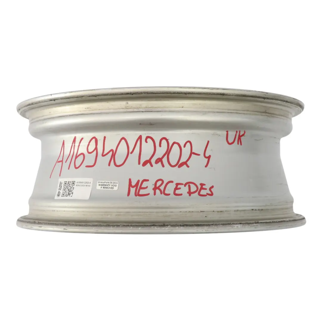 Mercedes W169 W245 Silver Alloy Wheel Rim 16" 6J ET:46 - SKU A1694012202-4 - Part number A1694012202