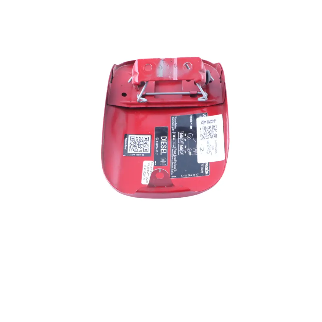 Mercedes W245 Fuel Filler Fill In Flap Tank Cap Cover Comet Jupiter Red - 589 - SKU A1697500406-JUR - Part number A1697500406