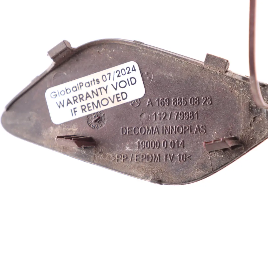 Front Bumper Tow Eye Hook Cover Cap Jupiter Red 589 to Mercedes W169 with Part number A1698850823 Mercedes W169 Front Bumper Tow Eye Hook Cover Cap Jupiter Red 589 - SKU A1698850823-JUR - Part number A1698850823