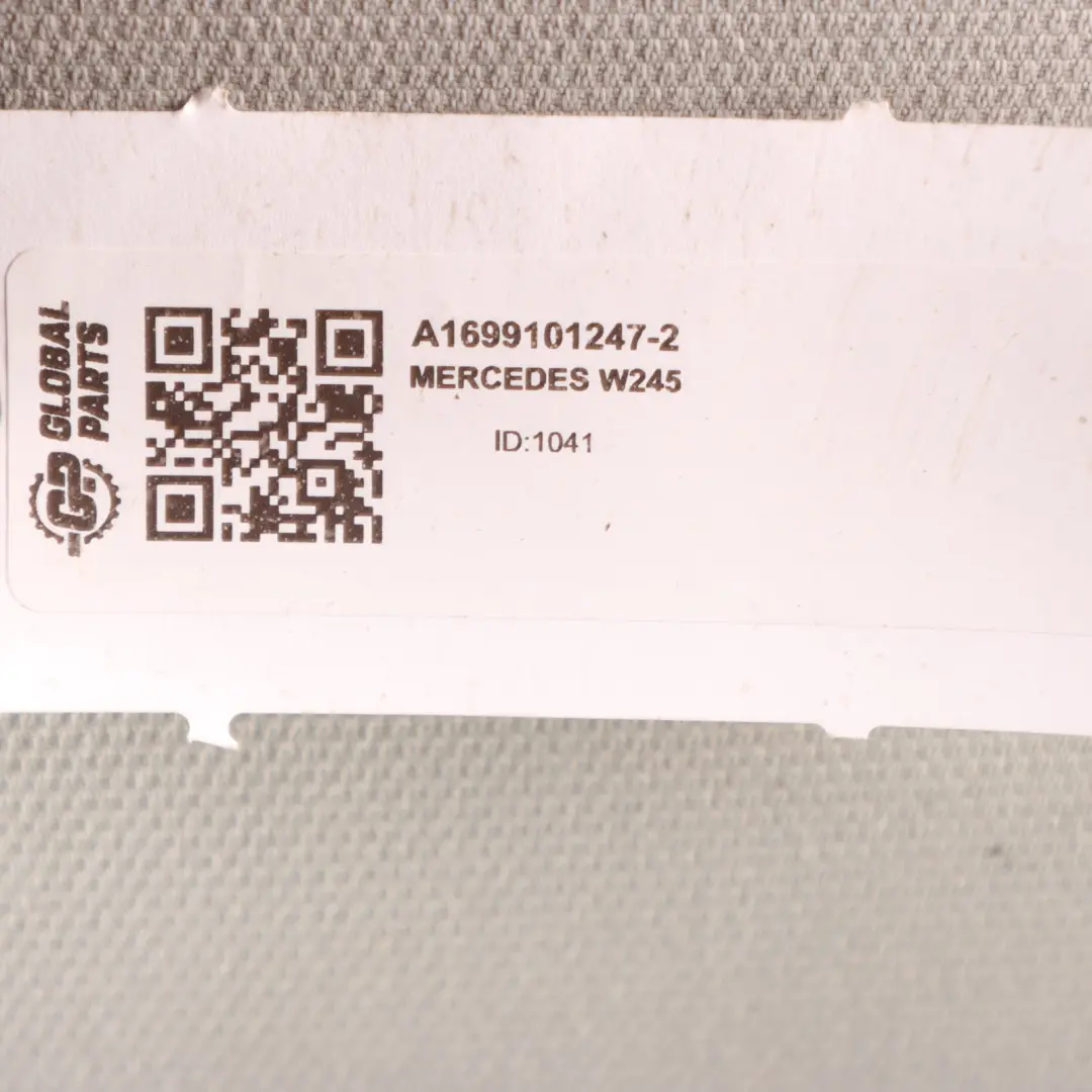 Mercedes W245 Front Seat Left N/S Interior Cloth Fabric Grey - SKU A1699102147-3 - Part number A1699102147