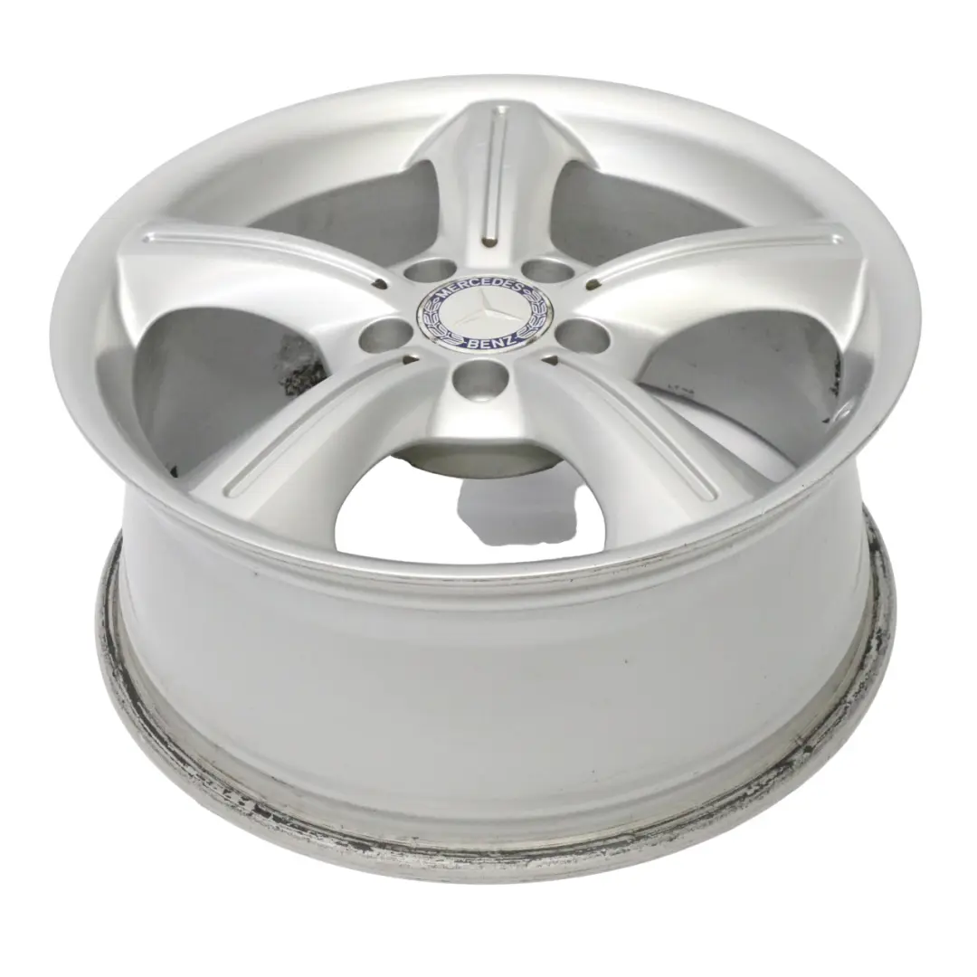 Silber Leichtmetallfelge 17" 7,5J ET:36 5-Speichen für Mercedes SLK R171 mit Teilenummer A1714011202 Mercedes SLK R171 Silber Leichtmetallfelge 17" 7,5J ET:36 5-Speichen - SKU A1714011202-2 - Teilenummer A1714011202