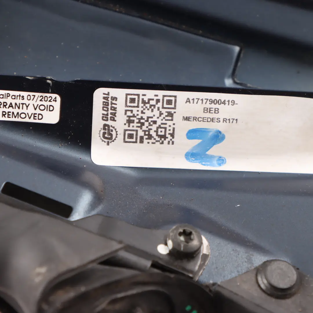 C-Pillar Column Roof Trim Right O/S Benitoite Blue Metallic - 950 to Mercedes R171 with Part number A1717900419 Mercedes R171 C-Pillar Column Roof Trim Right O/S Benitoite Blue Metallic - 950 - SKU A1717900419-BEB - Part number A1717900419