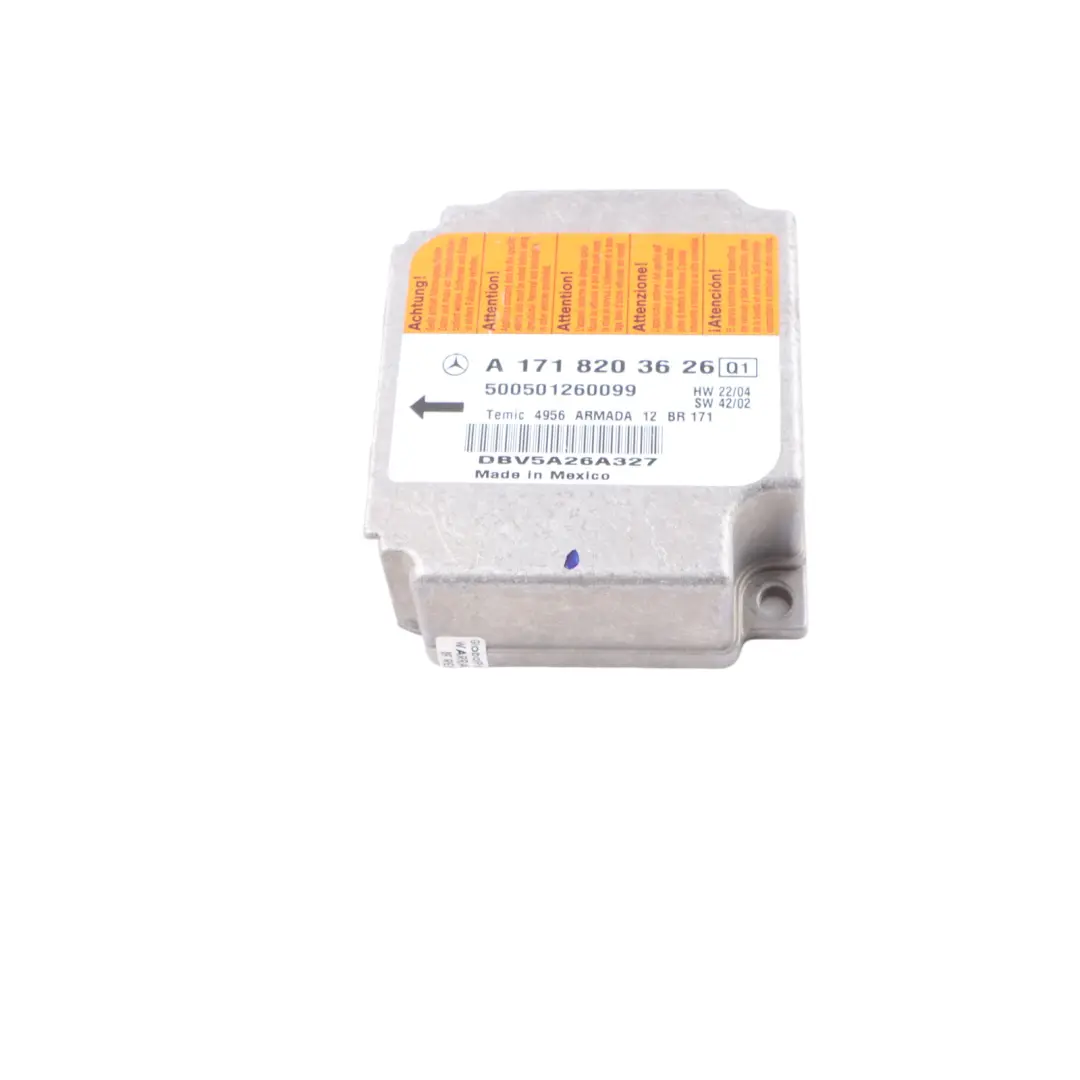 Module Control Unit ECU SRS Module Trigger Device to Mercedes R171 Air with Part number A1718203626 Mercedes R171 Air Module Control Unit ECU SRS Module Trigger Device - SKU A1718203626 - Part number A1718203626