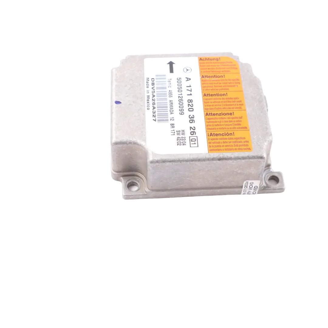 Module Control Unit ECU SRS Module Trigger Device to Mercedes R171 Air with Part number A1718203626 Mercedes R171 Air Module Control Unit ECU SRS Module Trigger Device - SKU A1718203626 - Part number A1718203626