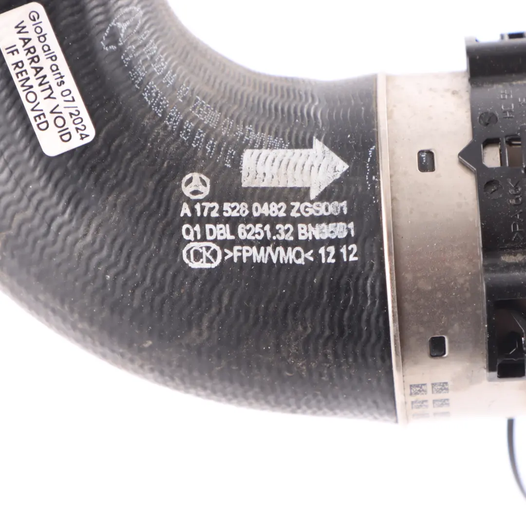 OM651 Intercooler Hose Right O/S Charge Air Intake Line to Mercedes SLK R172 Diesel with Part number A1725280482 Mercedes SLK R172 Diesel OM651 Intercooler Hose Right O/S Charge Air Intake Line - SKU A1725280482 - Part number A1725280482