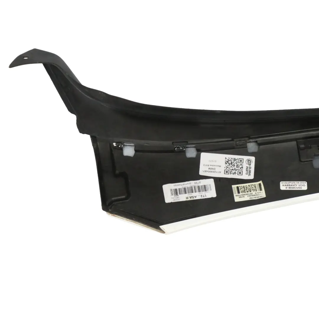 Pilar Exterior A Moldura Derecha Diamond White - 799 para Mercedes SLK R172 con número de pieza A1726900487 Mercedes SLK R172 Pilar Exterior A Moldura Derecha Diamond White - 799 - SKU A1726900487-DWM - Número de pieza A1726900487