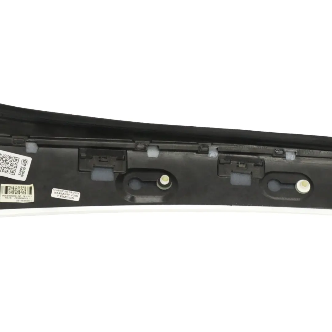 Pilar Exterior A Moldura Derecha Diamond White - 799 para Mercedes SLK R172 con número de pieza A1726900487 Mercedes SLK R172 Pilar Exterior A Moldura Derecha Diamond White - 799 - SKU A1726900487-DWM - Número de pieza A1726900487