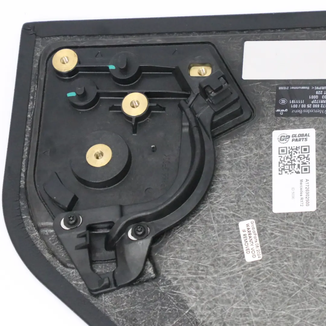 Couvercle garniture coffre tablette arrière Noir pour Mercedes SLK R172 à propos du numéro de pièce A1726902500 Mercedes SLK R172 Couvercle garniture coffre tablette arrière Noir - SKU A1726902500 - Numéro de pièce A1726902500