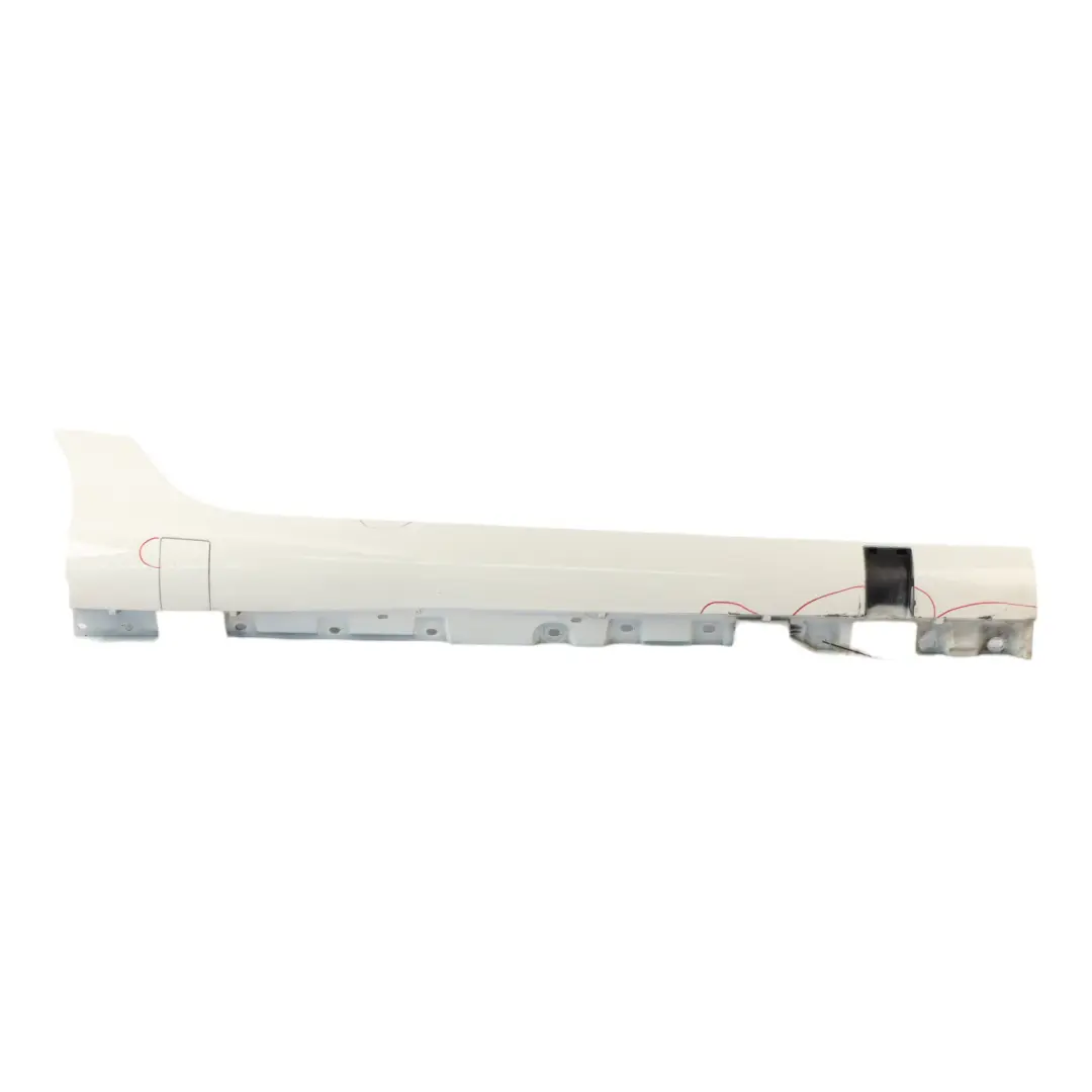 Mercedes R172 Door Sill Side Cover AMG Skirt Right O/S Calcite White - 650 - SKU A1726980354-CW - Part number A1726980354