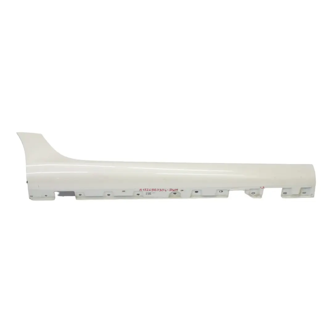Door Sill Side Cover AMG Skirt Right O/S Diamond White - 799 to Mercedes R172 with Part number A1726980354 Mercedes R172 Door Sill Side Cover AMG Skirt Right O/S Diamond White - 799 - SKU A1726980354-DWM - Part number A1726980354