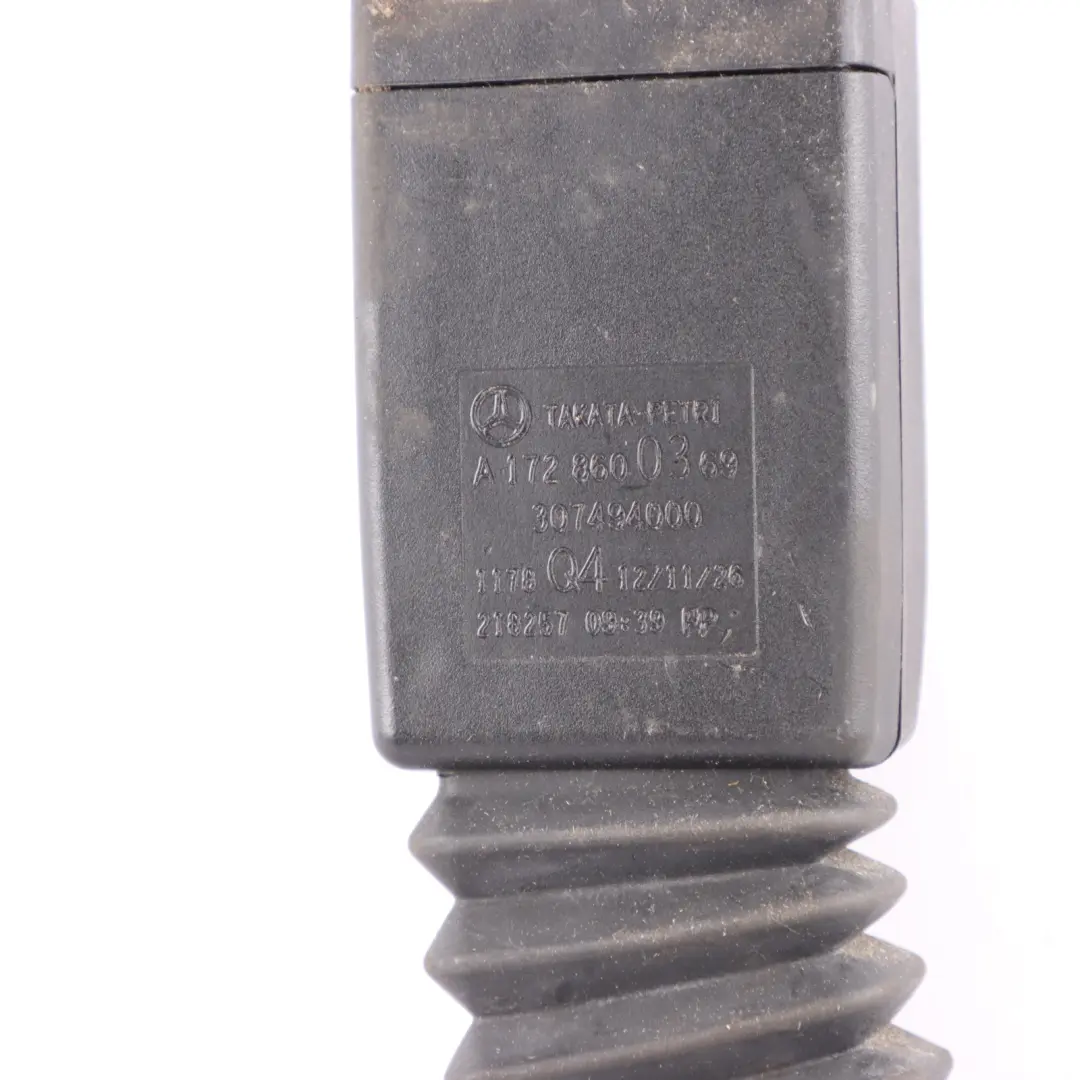 Hebilla cinturón seguridad delantero izquierdo Pretensor pestillo para Mercedes R172 con número de pieza A1728600369 Mercedes R172 Hebilla cinturón seguridad delantero izquierdo Pretensor pestillo - SKU A1728600369 - Número de pieza A1728600369
