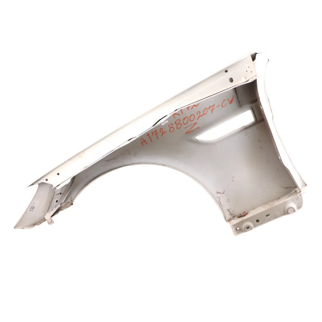 Wing Fender Panel Front Right O/S Side Trim Calcite White - 650 to Mercedes R172 with Part number A1728800207 Mercedes R172 Wing Fender Panel Front Right O/S Side Trim Calcite White - 650 - SKU A1728800207-CW - Part number A1728800207
