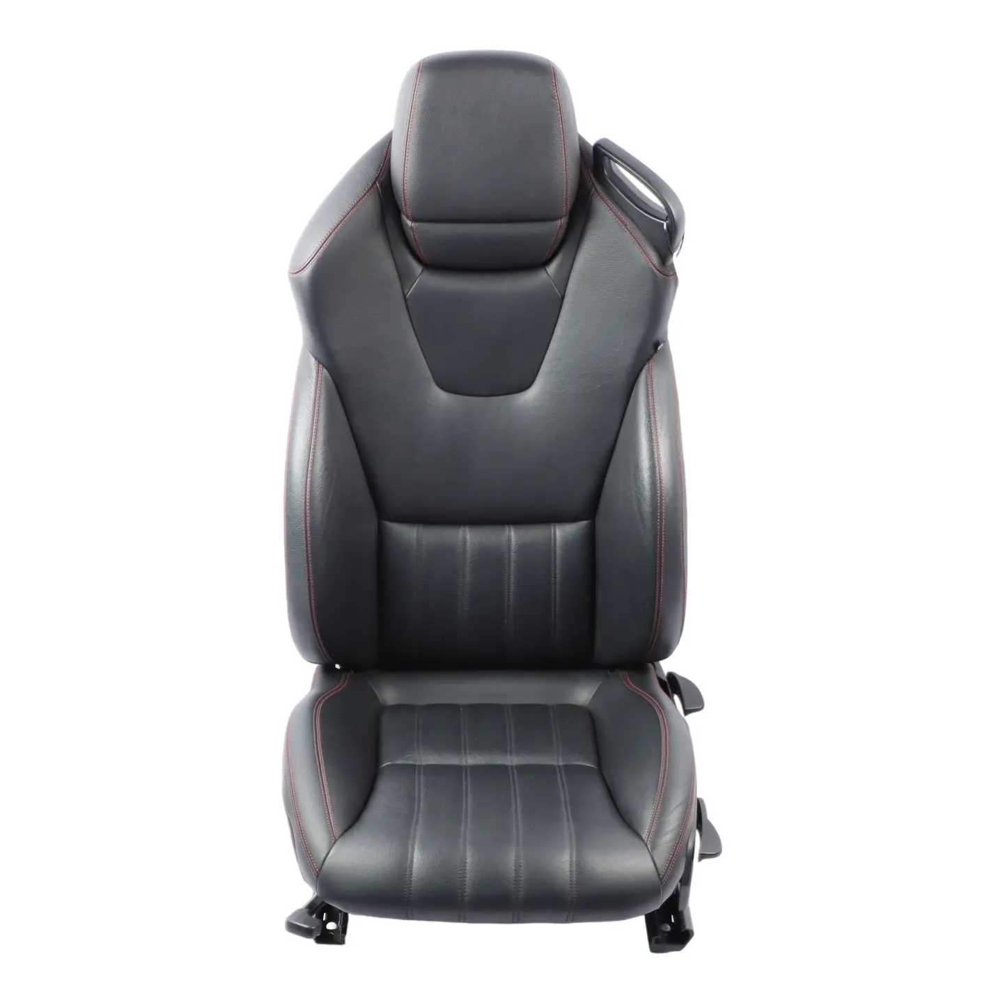 Mercedes SLK R172 Sedile Anteriore Sinistro Pelle Interno Nero Filo Rosso