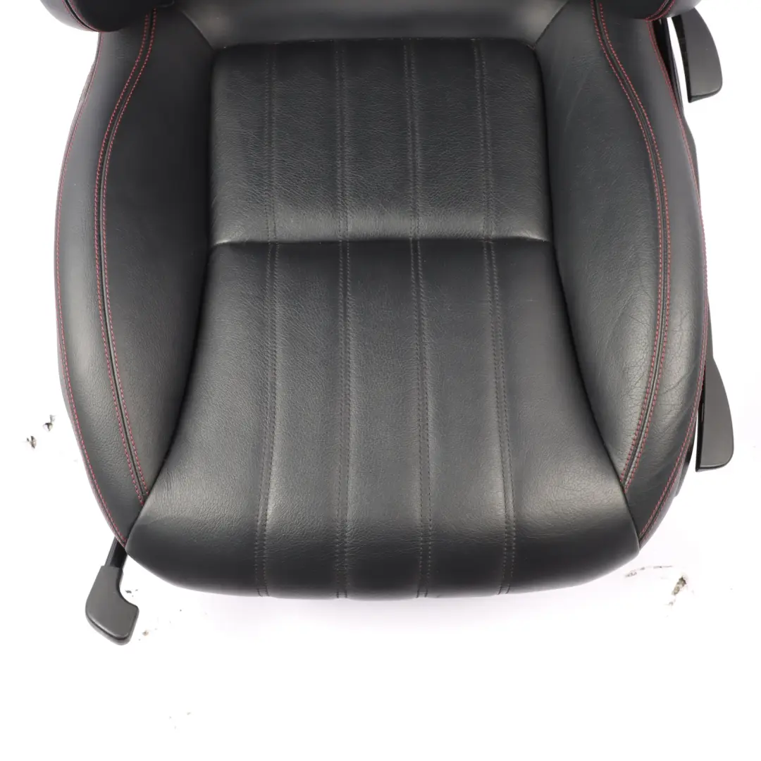 Mercedes SLK R172 Asiento Delantero Izquierdo Cuero Interior Negro Hilo Rojo - SKU A1729103501-1 - Número de pieza A1729103501