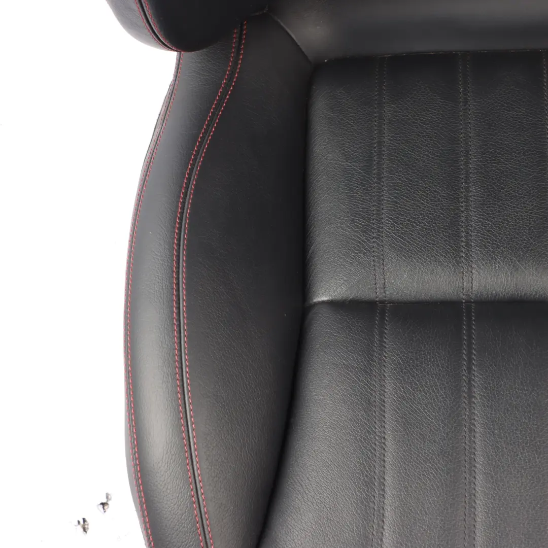 Mercedes SLK R172 Asiento Delantero Izquierdo Cuero Interior Negro Hilo Rojo - SKU A1729103501-1 - Número de pieza A1729103501