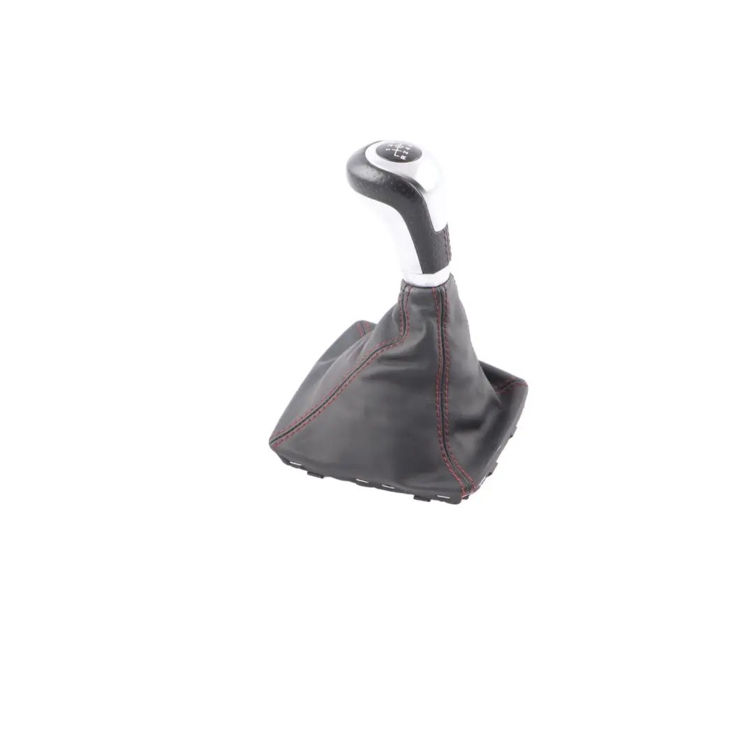  Pommeau vitesse Mercedes C117 Soufflet levier vitesse Cuir noir Accents rouges - SKU A1763641810 - Numéro de pièce A1763641810