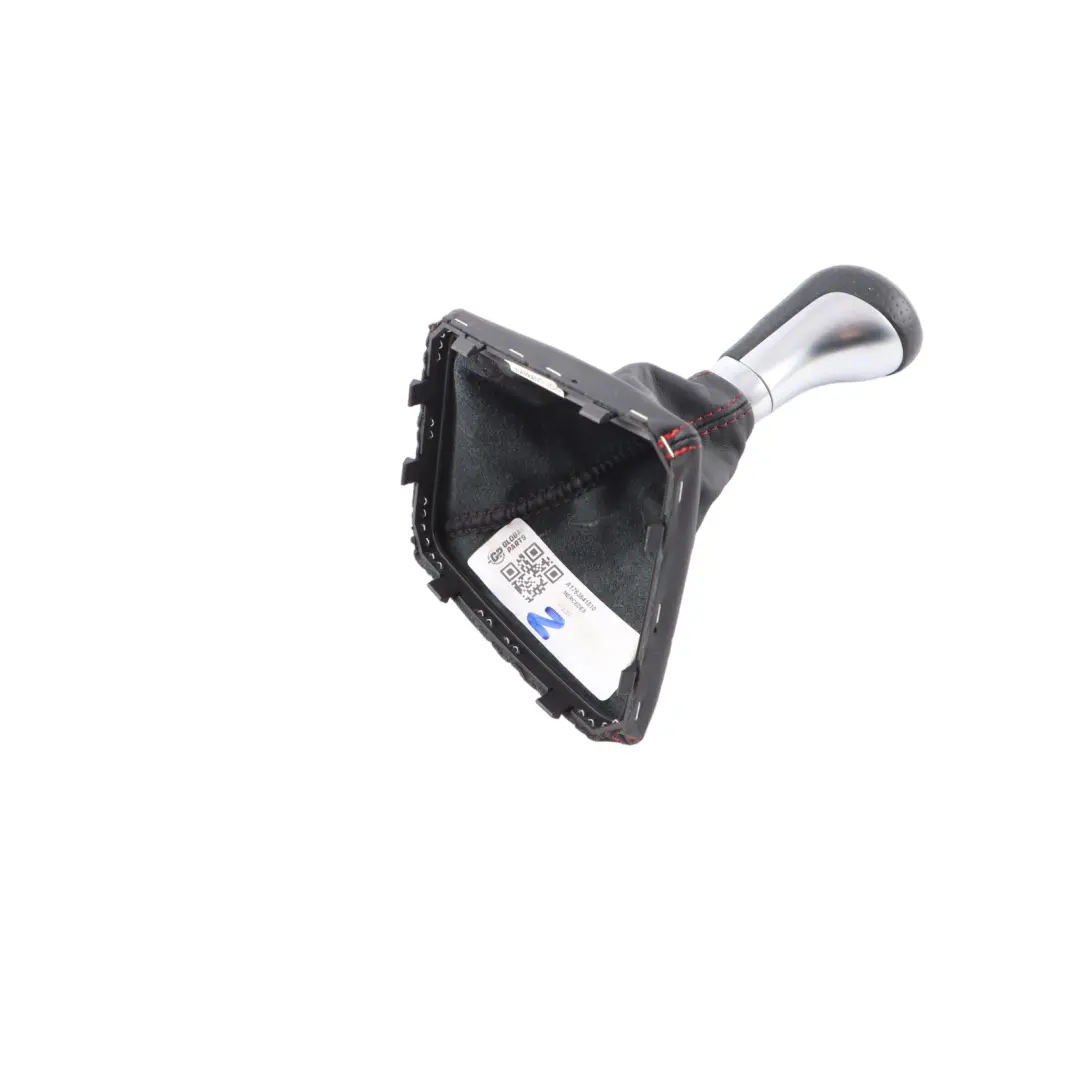  Pommeau vitesse Mercedes C117 Soufflet levier vitesse Cuir noir Accents rouges - SKU A1763641810 - Numéro de pièce A1763641810