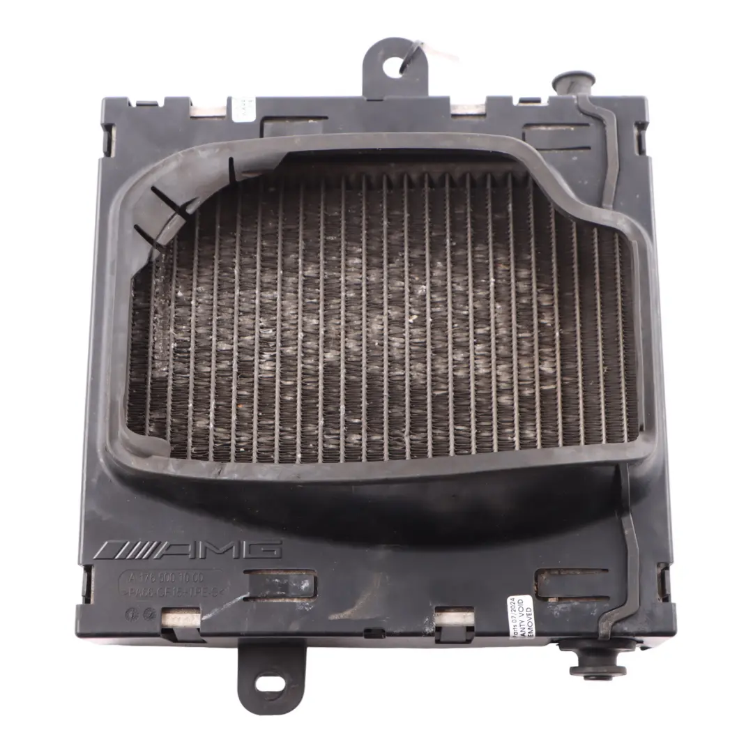Auxiliary Water Cooler Coolant Radiator to Mercedes W176 AMG with Part number A1765000900 Mercedes W176 AMG Auxiliary Water Cooler Coolant Radiator - SKU A1765000900 - Part number A1765000900