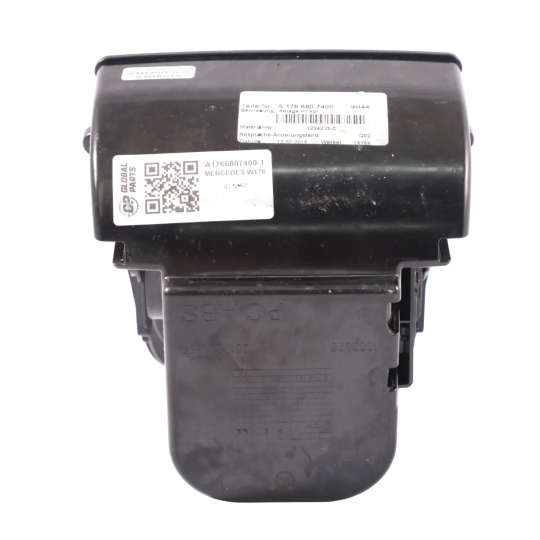 Interior Centre Console Storage Tray Panel Black to Mercedes W176 with Part number A1766807400 Mercedes W176 Interior Centre Console Storage Tray Panel Black - SKU A1766807400-1 - Part number A1766807400