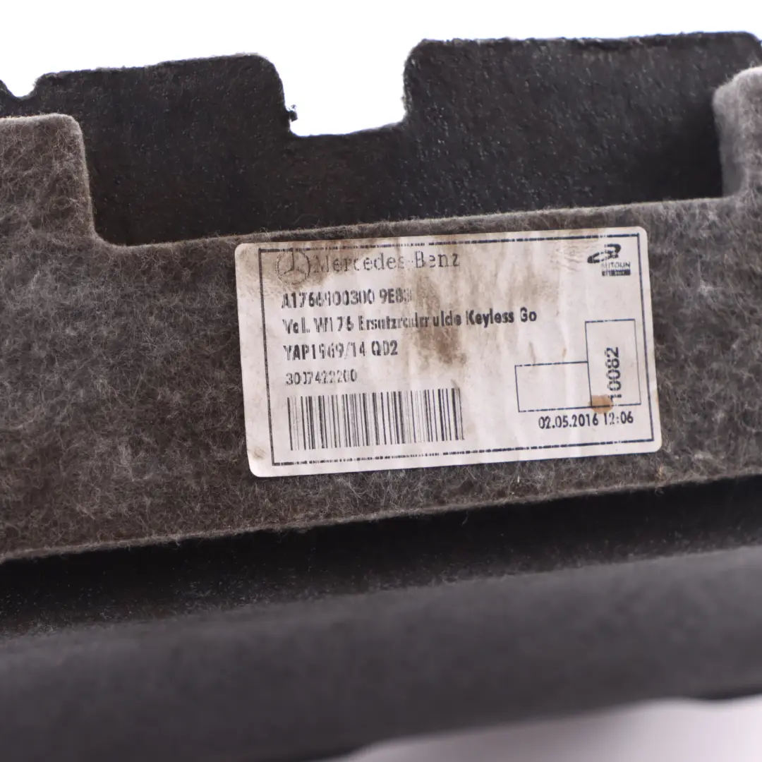 Trunk Lining Spare Wheel Floor Carpet Section Trim Mat to Mercedes W176 with Part number A1766900300 Mercedes W176 Trunk Lining Spare Wheel Floor Carpet Section Trim Mat - SKU A1766900300 - Part number A1766900300