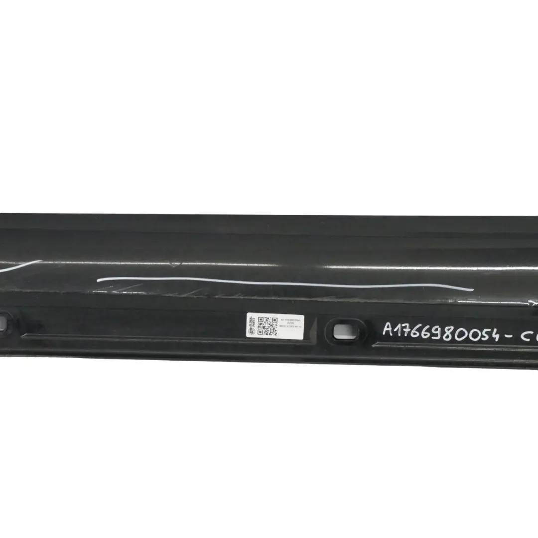 Mercedes W176 Side Skirt AMG Left N/S Door Sill Cover W246 Cosmic Black 191 - SKU A1766980054-COS - Part number A1766980054