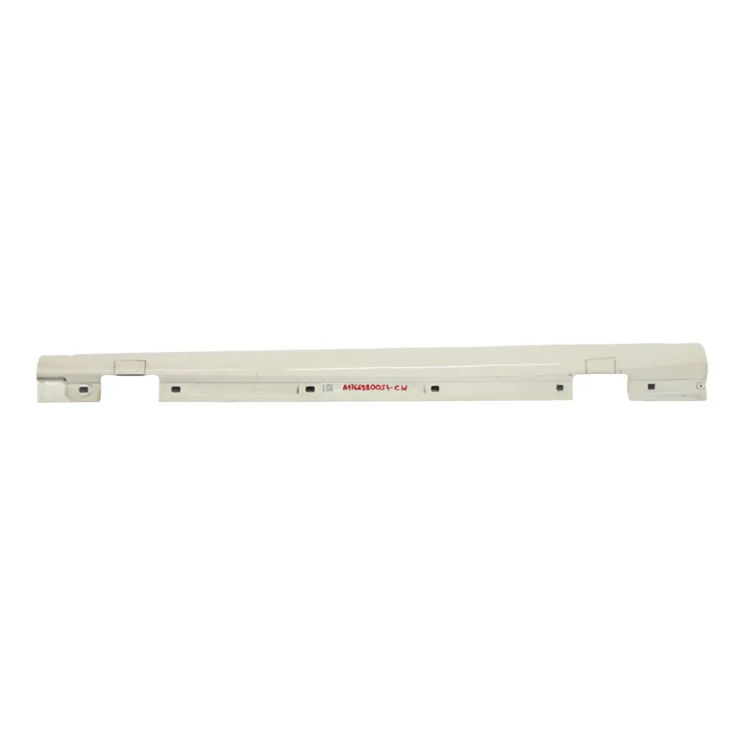 Mercedes W176 Próg Lewy AMG Nakładka Listwa Progowa W246 Calcite White 650 - SKU A1766980054-CW - Numer Części A1766980054