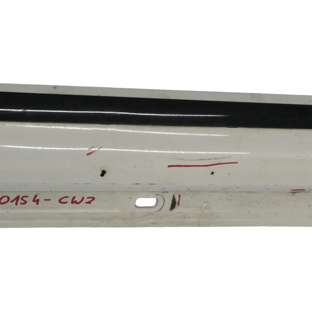 Mercedes W176 Side Skirt AMG Right O/S Door Sill Cover Calcite White - 650 - SKU A1766980154-CW2 - Part number A1766980154