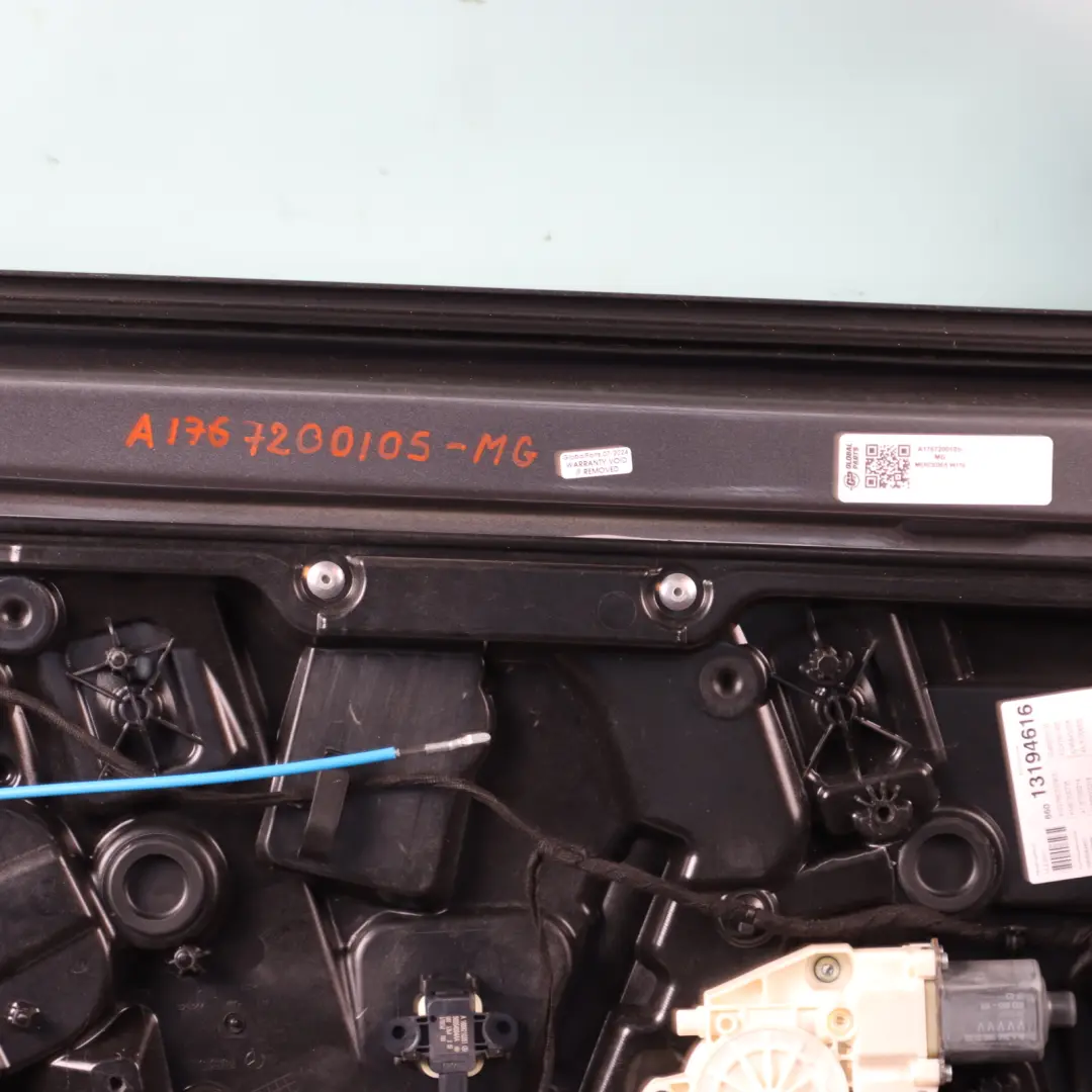 Door Front Left N/S A-Class Mountain Grey Metallic - 787 to Mercedes W176 with Part number A1767200105 Mercedes W176 Door Front Left N/S A-Class Mountain Grey Metallic - 787 - SKU A1767200105-MG - Part number A1767200105