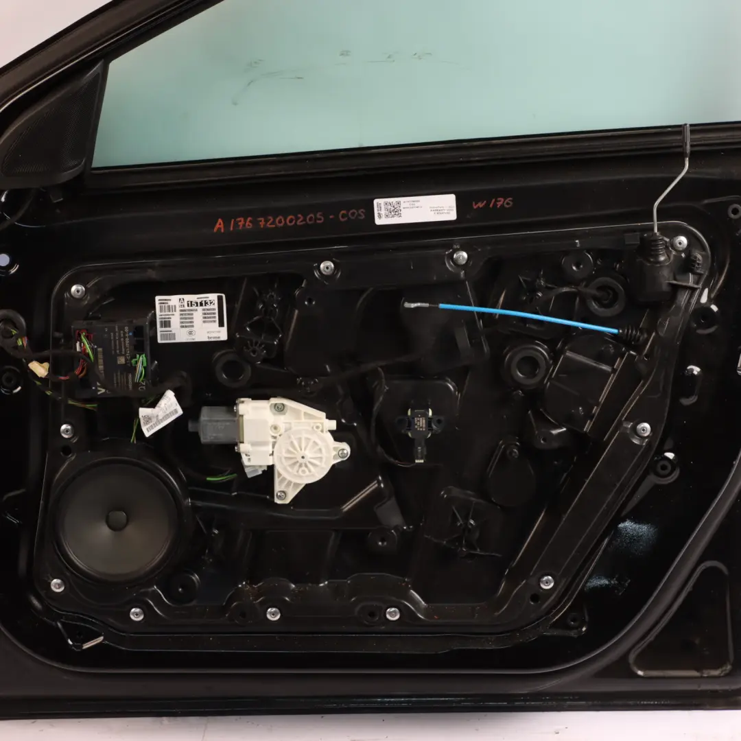 Door Front Right O/S A-Class Kosmos Cosmic Black Metallic - 191 to Mercedes W176 with Part number A1767200205 Mercedes W176 Door Front Right O/S A-Class Kosmos Cosmic Black Metallic - 191 - SKU A1767200205-COS - Part number A1767200205