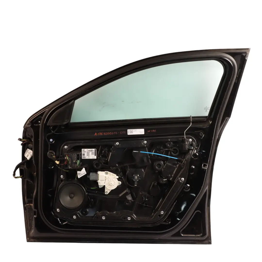 Mercedes W176 Door Front Right O/S A-Class Kosmos Cosmic Black Metallic - 191 - SKU A1767200205-COS - Part number A1767200205