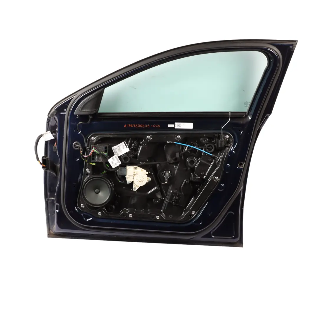 Door Front Right O/S A-Class Cavansite Blue Metallic - 890 to Mercedes W176 with Part number A1767200205 Mercedes W176 Door Front Right O/S A-Class Cavansite Blue Metallic - 890 - SKU A1767200205-CVB - Part number A1767200205