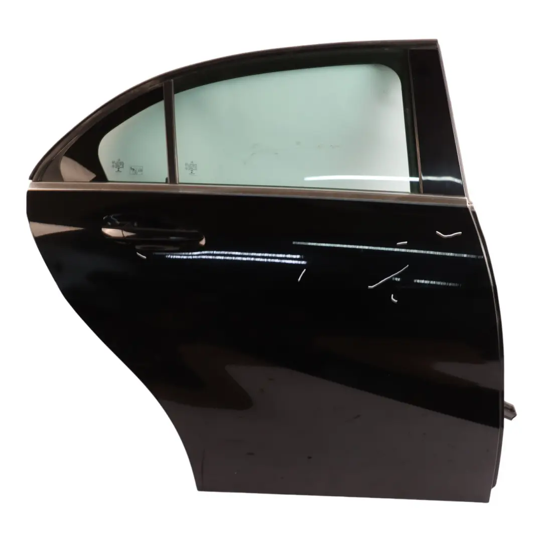 Door Rear Right O/S A-Class Kosmos Cosmic Black Metallic - 191 to Mercedes W176 with Part number A1767300205 Mercedes W176 Door Rear Right O/S A-Class Kosmos Cosmic Black Metallic - 191 - SKU A1767300205-COS - Part number A1767300205